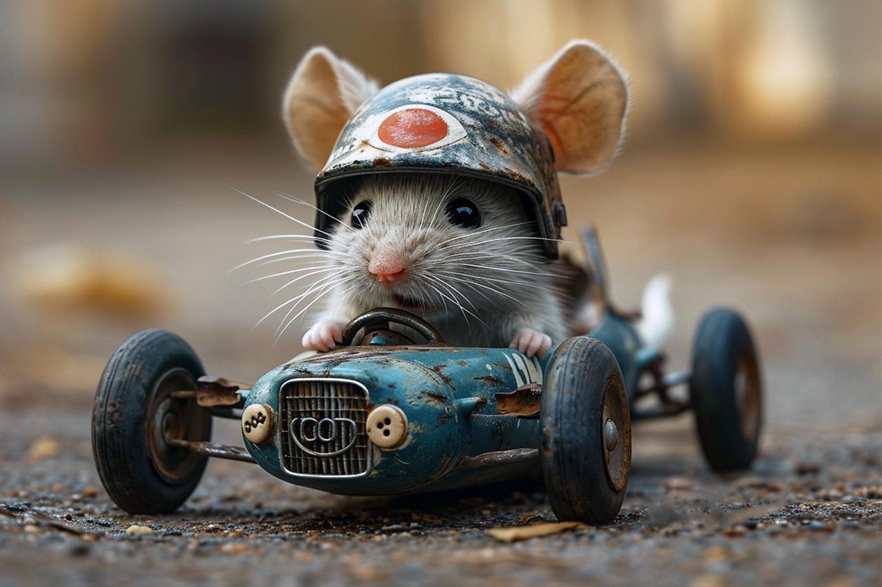 ai generated, mouse, racing car-8674235.jpg